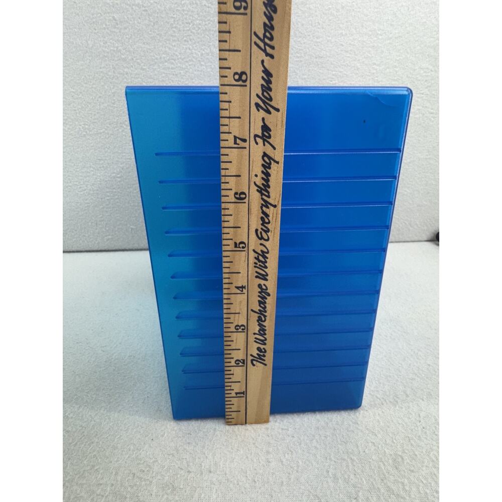 Vtg Blue 30 CD DVD Storage Disc Wall Mountable Holder Rack Atlantic - Picture 3 of 12
